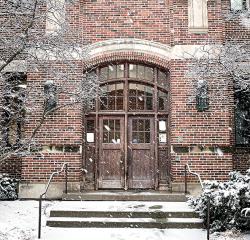 Lorch Hall in snow