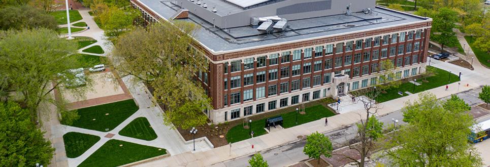 Ariel view of the Kinesiology building
